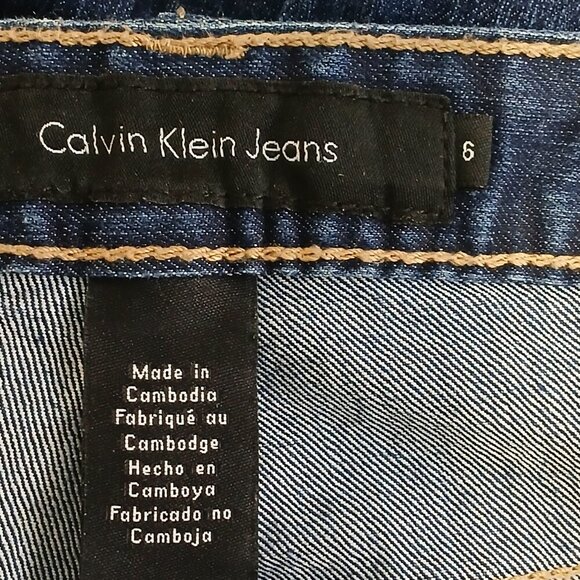 WOMENS CALVIN KLEIN FLARE JEANS DARK WASH SIZE 6 VINTAGE - Picture 7 of 7